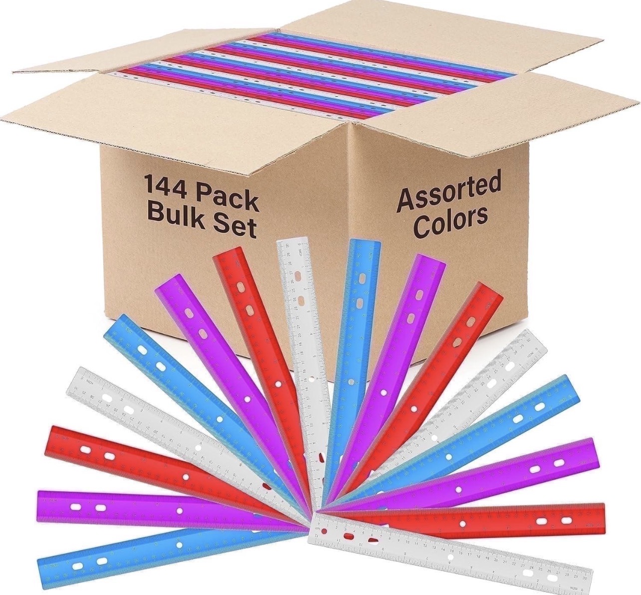 Plastic Rulers – 144 Pieces