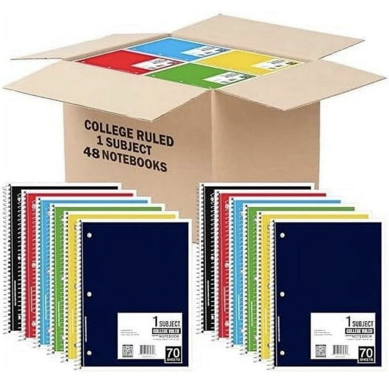 Spiral Notebooks – 48 Pieces