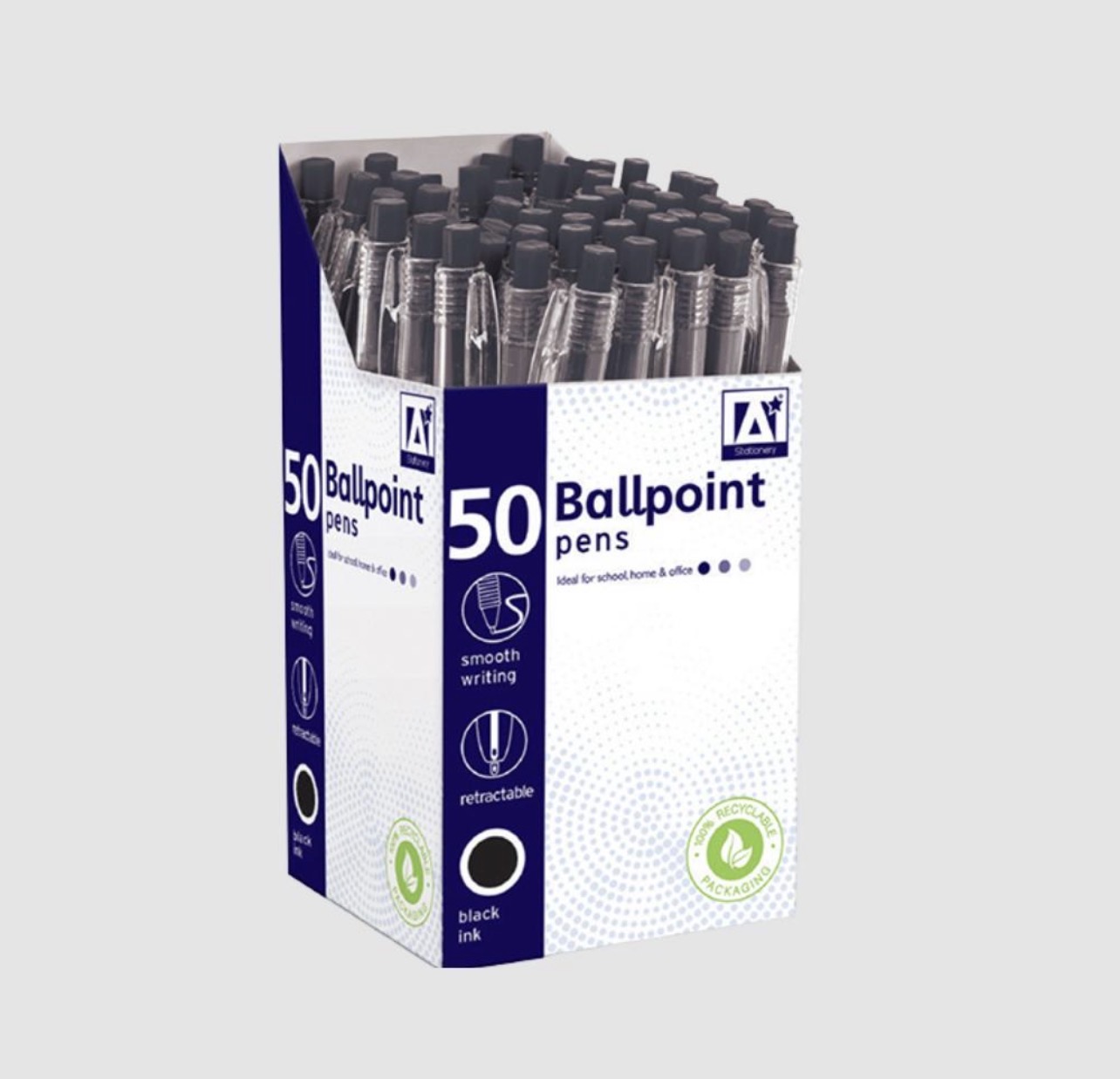 Black Ballpoint Pens – 500 Pieces